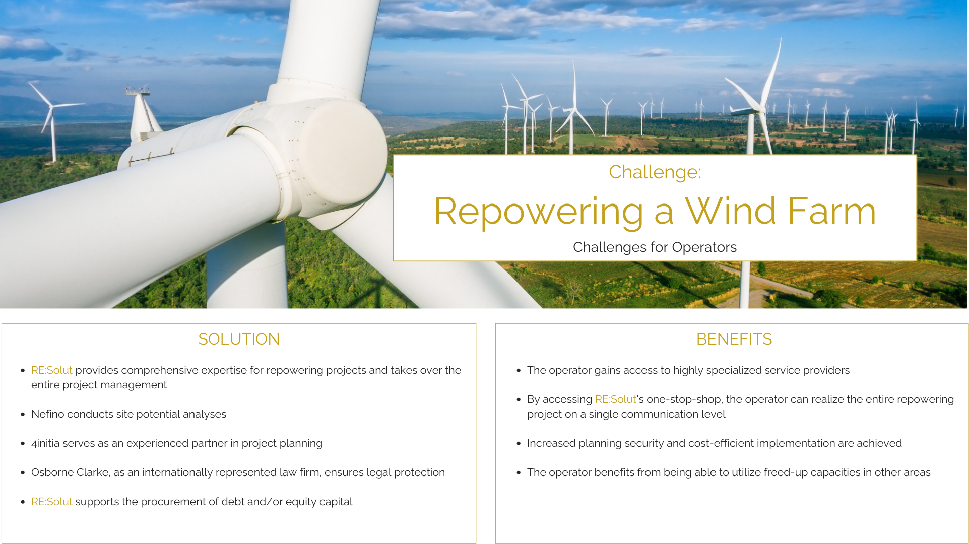 RESolut - Repowering a Wind Farm